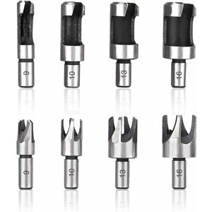 Aiperq - Wood Plug Drill Bits, 6mm/10mm/13mm/16mm Wood Plug Drill Bit, Carbon Steel Wood Plug Drill for Woodworking, Claw and Conical Wood Drill Bits Aiperq - Wood Plug Drill Bits, 6mm/10mm/13mm/16mm Wood Plug Drill Bit, Carbon Steel Wood Plug Drill for Woodworking, Claw and Conical Wood Drill Bits
