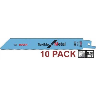 10 x Bosch S922EF 150mm Thin Sheet Metal Reciprocating Sabre Saw Recip Blades 10 x Bosch S922EF 150mm Thin Sheet Metal Reciprocating Sabre Saw Recip Blades