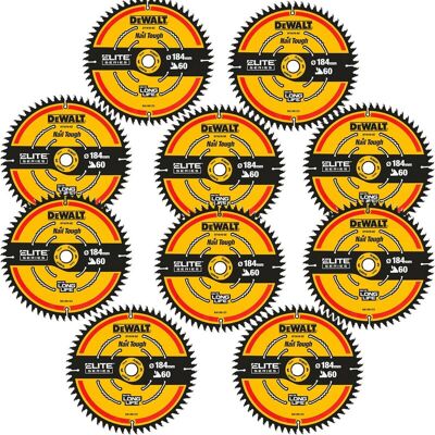 Dewalt - 10 x DT1670 elite extreme Cordless Mitre Saw Blade DCS365 184mm 60 Tooth Dewalt - 10 x DT1670 elite extreme Cordless Mitre Saw Blade DCS365 184mm 60 Tooth