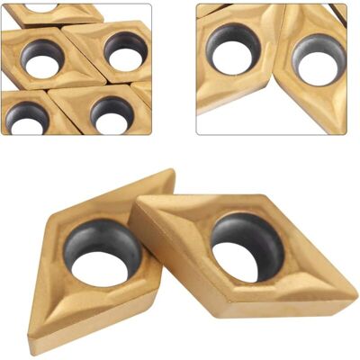 Longziming - 10Pcs cnc Carbide Blades Diamond Shape Carbide Tips Inserts Blade Lathe Turning Tool, DCMT070204 US735 DCMT51.51 Longziming - 10Pcs cnc Carbide Blades Diamond Shape Carbide Tips Inserts Blade Lathe Turning Tool, DCMT070204 US735 DCMT51.51
