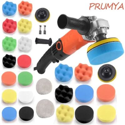 Gotrays - 1200W Rotary Car Polisher 100mm and 125mm Polishing Disc 600 to 8800RPM 6 Speeds with 29 Accessories Gotrays - 1200W Rotary Car Polisher 100mm and 125mm Polishing Disc 600 to 8800RPM 6 Speeds with 29 Accessories