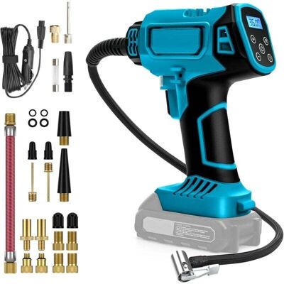 TEHTUY 130 PSI Compressor for Makita 18V Battery, Electric Air Pump Car Compressor with LED Digital Display TEHTUY 130 PSI Compressor for Makita 18V Battery, Electric Air Pump Car Compressor with LED Digital Display
