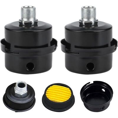 TEHTUY 2-piece compressor silencer filter, 3/8" 16mm air filter for compressor, for air compressor replacement parts TEHTUY 2-piece compressor silencer filter, 3/8" 16mm air filter for compressor, for air compressor replacement parts