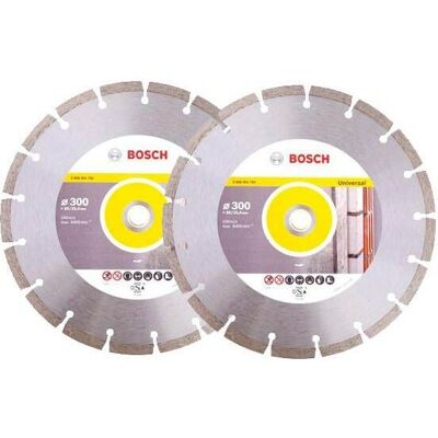 Bosch - 2 x 2608615032 Pro Universal Diamond Blade Cutting Disc Grinder 300mm 12 Bosch - 2 x 2608615032 Pro Universal Diamond Blade Cutting Disc Grinder 300mm 12