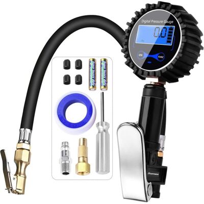 BEIJIYI 200 PSI Digital Tire Pressure Gauge, Inflator Gun and Compressor with LCD Display for Cars, Trucks, Motorcycles and Bicycles BEIJIYI 200 PSI Digital Tire Pressure Gauge, Inflator Gun and Compressor with LCD Display for Cars, Trucks, Motorcycles and Bicycles