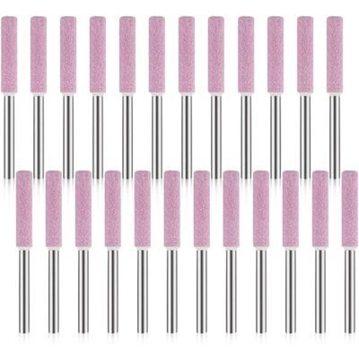 AOUGO 24 Pack Chainsaw Sharpener Sharpening Stones, Chainsaw Sharpener Polishing Grinding Tool 3X4.8Mm AOUGO 24 Pack Chainsaw Sharpener Sharpening Stones, Chainsaw Sharpener Polishing Grinding Tool 3X4.8Mm