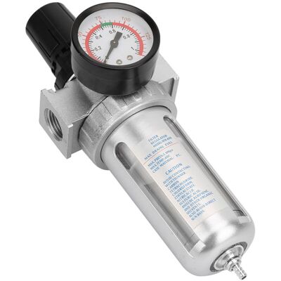 CSPARKV 24x10x9cm, Air Pressure Regulator Air Filter Compressor with Gauge, 1/2' bsp Air Water Trap Filter Moisture Separator Pressure Regulator with CSPARKV 24x10x9cm, Air Pressure Regulator Air Filter Compressor with Gauge, 1/2' bsp Air Water Trap Filter Moisture Separator Pressure Regulator with