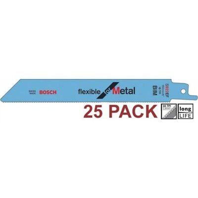 25 x Bosch S922EF 150mm Thin Sheet Metal Reciprocating Sabre Saw Recip Blades 25 x Bosch S922EF 150mm Thin Sheet Metal Reciprocating Sabre Saw Recip Blades
