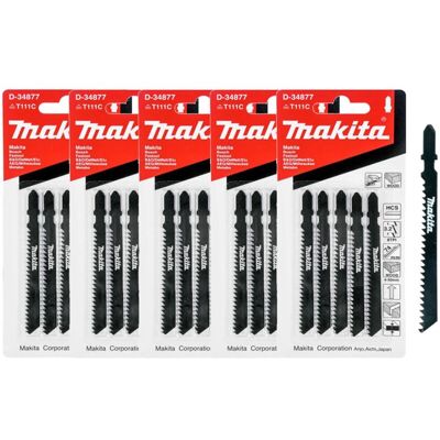 25 x Makita D-34877 Jig Saw Blades - Fast & Straight Cuts For Soft Wood PVC 25 x Makita D-34877 Jig Saw Blades - Fast & Straight Cuts For Soft Wood PVC