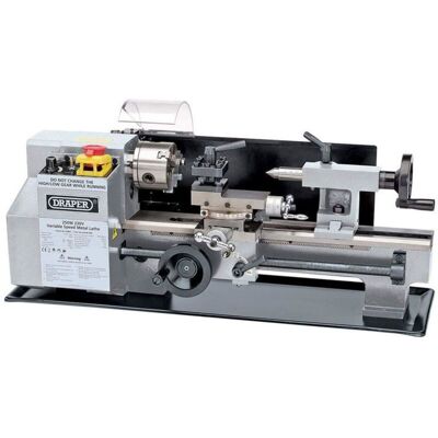 Variable Speed Metal Work Lathe (250W) (33893) - Draper Variable Speed Metal Work Lathe (250W) (33893) - Draper