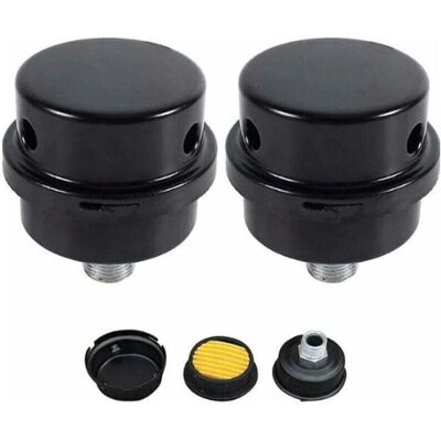YMYNY 2pcs 3/8" Male Thread Metal Housing 16mm Air Compressor Filter Muffler MUMU YMYNY 2pcs 3/8" Male Thread Metal Housing 16mm Air Compressor Filter Muffler MUMU