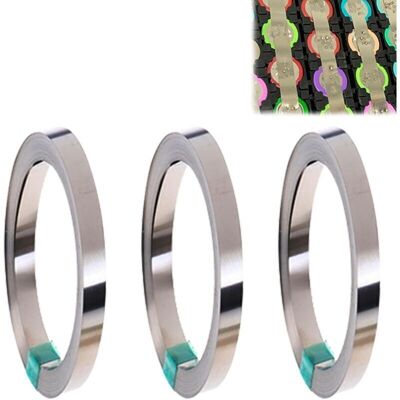 TORMATOR 3 Rolls of Nickel Strip: Pure Nickel Strip, 0.18mm x 10M Spot Welding Pure Nickel Strip, Corrosion Resistant Spot Welder Nickel Tape for 18650 TORMATOR 3 Rolls of Nickel Strip: Pure Nickel Strip, 0.18mm x 10M Spot Welding Pure Nickel Strip, Corrosion Resistant Spot Welder Nickel Tape for 18650