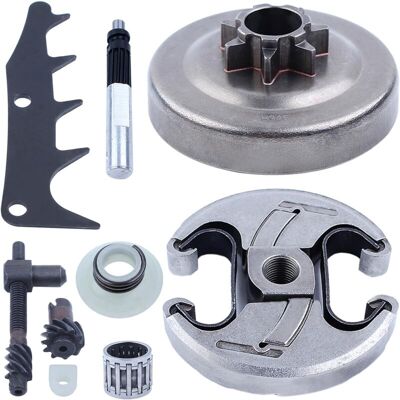 COOCHEER 325" 7T Clutch Drum Oil Pump Kit for Husqvarna 340 345 350 for Jonsered 2145 2150 Chainsaw, 578097901, 578 09 79 01, 503932101, 503 93 21 01, COOCHEER 325" 7T Clutch Drum Oil Pump Kit for Husqvarna 340 345 350 for Jonsered 2145 2150 Chainsaw, 578097901, 578 09 79 01, 503932101, 503 93 21 01,