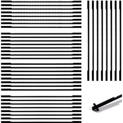 SNQ 40 Pieces Scroll Saw Blades, 10/15/18/20/24 Teeth Scroll Saw Accessories, Steel, Carbon Steel Saw Blades for Wood, Plastic, Foam, Soft Metals SNQ 40 Pieces Scroll Saw Blades, 10/15/18/20/24 Teeth Scroll Saw Accessories, Steel, Carbon Steel Saw Blades for Wood, Plastic, Foam, Soft Metals