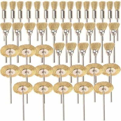 TEHTUY 45-Piece Brass Brushes, Wire Brush, Dremel Wire Brush, Proxxon Polishing Kit, Steel Brushes, Polishing Discs, Round Brush, Disc Shank Ø 3.17 mm TEHTUY 45-Piece Brass Brushes, Wire Brush, Dremel Wire Brush, Proxxon Polishing Kit, Steel Brushes, Polishing Discs, Round Brush, Disc Shank Ø 3.17 mm