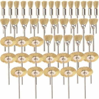 TORMATOR 45-Piece Brass Brushes, Wire Brushes, Dremel Wire Brush, Proxxon Polishing Kit, Steel Polishing Discs, Round Disc Shank, 3.17 mm Diameter TORMATOR 45-Piece Brass Brushes, Wire Brushes, Dremel Wire Brush, Proxxon Polishing Kit, Steel Polishing Discs, Round Disc Shank, 3.17 mm Diameter