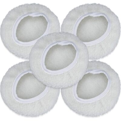 AIPERQ 5pcs Polishing Caps Kit 125-150mm Wool Bonnet Wax Pads for Car Polishing Wheels for Most Car Polishers AIPERQ 5pcs Polishing Caps Kit 125-150mm Wool Bonnet Wax Pads for Car Polishing Wheels for Most Car Polishers