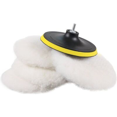 MEMKEY 5 pieces tao 150 mm polishing hood + polishing disc, wool, polishing sponge, polishing pad, polishing pad with M14 drill adapter for polishing machine MEMKEY 5 pieces tao 150 mm polishing hood + polishing disc, wool, polishing sponge, polishing pad, polishing pad with M14 drill adapter for polishing machine