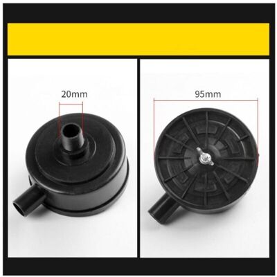TORMATOR Air Compressor Filter, Silent Filtration, 20mm Male Thread, Black, 9.5cm TORMATOR Air Compressor Filter, Silent Filtration, 20mm Male Thread, Black, 9.5cm