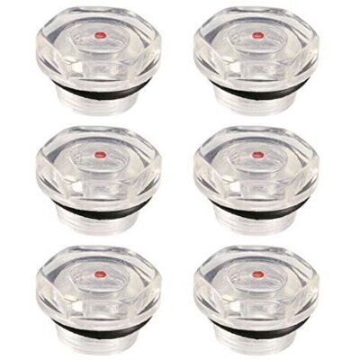 TEHTUY Air Compressor Oil Level Gauge Cap Oil Sight Glass Indicator Plastic Liquid Level Sight Glass 20mm Thread 6 Pcs TEHTUY Air Compressor Oil Level Gauge Cap Oil Sight Glass Indicator Plastic Liquid Level Sight Glass 20mm Thread 6 Pcs