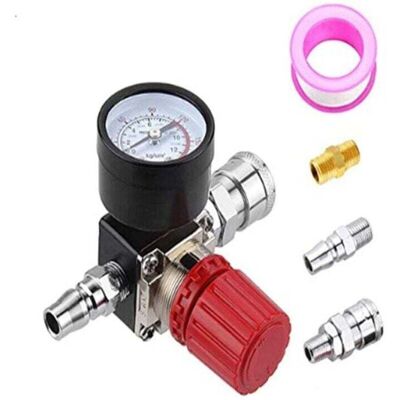 TEHTUY Air Compressor Pressure Regulator, Air Pressure Gauge, For Pneumatic Tools TEHTUY Air Compressor Pressure Regulator, Air Pressure Gauge, For Pneumatic Tools