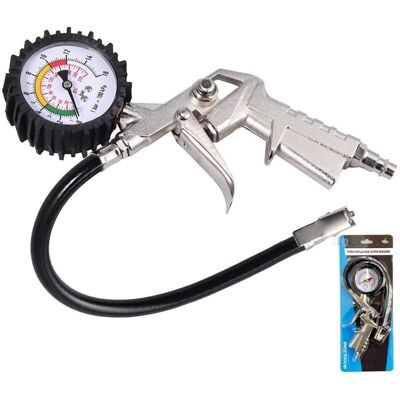 Toolzone Air Line Tyre Pump Inflator Pressure Dial Gauge Compressor 1/4" BSP Toolzone Air Line Tyre Pump Inflator Pressure Dial Gauge Compressor 1/4" BSP