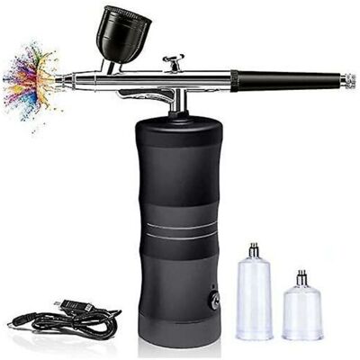 Linghhang - Airbrush Kit with Portable Compressor Cordless Mini Air Brush Kit for Painting, Tattoo, Nail Art, Fashion, Makeup, Cake Decorating, Barber Linghhang - Airbrush Kit with Portable Compressor Cordless Mini Air Brush Kit for Painting, Tattoo, Nail Art, Fashion, Makeup, Cake Decorating, Barber