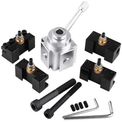 SNQ Aluminum Alloy Tool Holder - Quick Change Support for Many Types of Mini Lathes for Turning, Flooring, Cutting, Knurling, Drilling and Cylindrical SNQ Aluminum Alloy Tool Holder - Quick Change Support for Many Types of Mini Lathes for Turning, Flooring, Cutting, Knurling, Drilling and Cylindrical