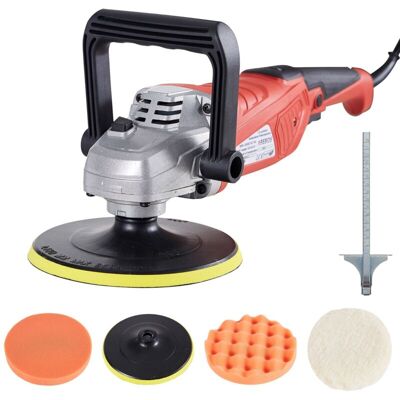 Arebos - eccentric car polisher car paint sander 2100W 3300 oscillations/minute 4 different attachments large polishing pad adjustable speed levels Arebos - eccentric car polisher car paint sander 2100W 3300 oscillations/minute 4 different attachments large polishing pad adjustable speed levels