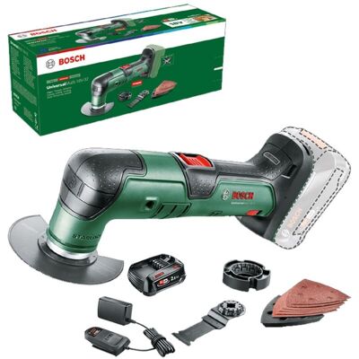 Bosch 18v Multifunction Multi Tool UniversalMulti Starlock + 2.5AH Battery Kit Bosch 18v Multifunction Multi Tool UniversalMulti Starlock + 2.5AH Battery Kit