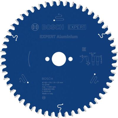 Blade Of Circular Saw 165X20 Mm Z 52 Boschexpert For Alu Blade Of Circular Saw 165X20 Mm Z 52 Boschexpert For Alu
