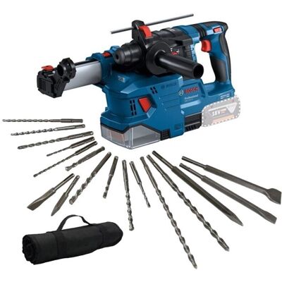 Bosch GBH 18V-22 SDS Brushless Cordless Rotary Hammer + Dust Extractor +17PC Set Bosch GBH 18V-22 SDS Brushless Cordless Rotary Hammer + Dust Extractor +17PC Set