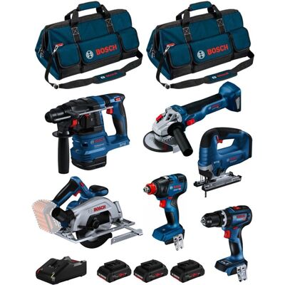 Bosch - Kit BK604BAG (GSB18V-90C +GDX18V-200 +GKS18V-57-2 +gst 18V-125B +GBH18V-22 +GWS18V-10 + 3x4,0Ah pc +GAL18V-40 + 2xHDBAG) Bosch - Kit BK604BAG (GSB18V-90C +GDX18V-200 +GKS18V-57-2 +gst 18V-125B +GBH18V-22 +GWS18V-10 + 3x4,0Ah pc +GAL18V-40 + 2xHDBAG)