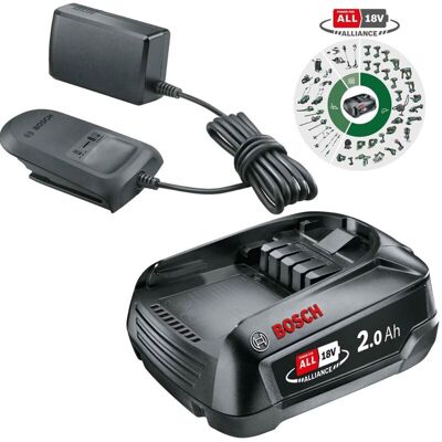 Bosch Starter Set 18V PBA 2.0Ah Battery + Standard Charger Kit - Power For All Bosch Starter Set 18V PBA 2.0Ah Battery + Standard Charger Kit - Power For All