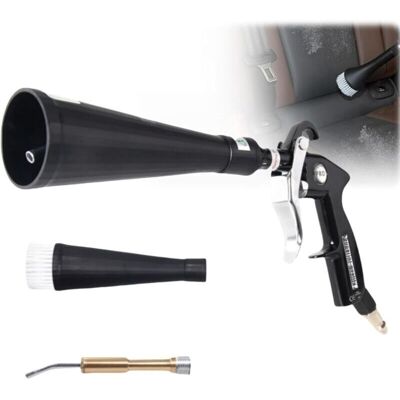 TEHTUY Car Interior Cleaning Gun - High-Pressure Blower Gun with 2 Nozzles - Quickly cleans and dries car surfaces with robust detailing tools to remove TEHTUY Car Interior Cleaning Gun - High-Pressure Blower Gun with 2 Nozzles - Quickly cleans and dries car surfaces with robust detailing tools to remove
