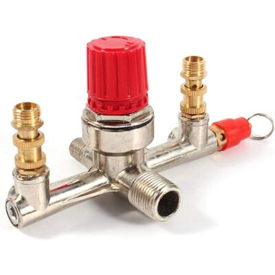CCYKXA A (15×3×3cm) Dual Outlet Pressure Regulator, Piston Air Compressor Control Valve, Replacement Switch Valve, High Precision, Good Sealing Effect, CCYKXA A (15×3×3cm) Dual Outlet Pressure Regulator, Piston Air Compressor Control Valve, Replacement Switch Valve, High Precision, Good Sealing Effect,