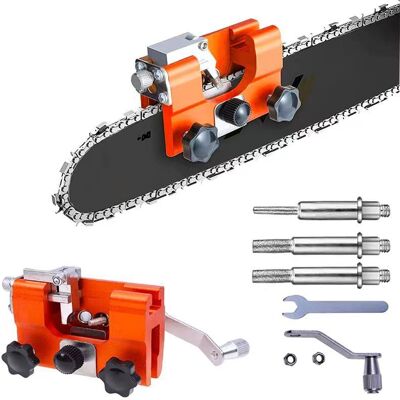 Csparkv - Chainsaw Sharpener, Hand Crank Chainsaw Chain Sharpening Jig Kit, Grinding Head Position Can Be Moved to Sanding, Convenient to Carry 3 Csparkv - Chainsaw Sharpener, Hand Crank Chainsaw Chain Sharpening Jig Kit, Grinding Head Position Can Be Moved to Sanding, Convenient to Carry 3