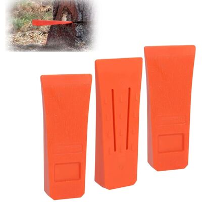 COOCHEER 6 Inch Chainsaw Felling Wedge with Spikes for Safe Felling, ABS Garden Wedges with Bag, Sturdy and Durable, Lumberjack Accessory Tool/Set of 3 COOCHEER 6 Inch Chainsaw Felling Wedge with Spikes for Safe Felling, ABS Garden Wedges with Bag, Sturdy and Durable, Lumberjack Accessory Tool/Set of 3