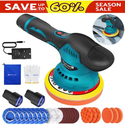 Briefness - Cordless Car Buffing Pads Polishing Drill Sponge Kit Waxing Foam Polisher Sander 2x Battery Briefness - Cordless Car Buffing Pads Polishing Drill Sponge Kit Waxing Foam Polisher Sander 2x Battery