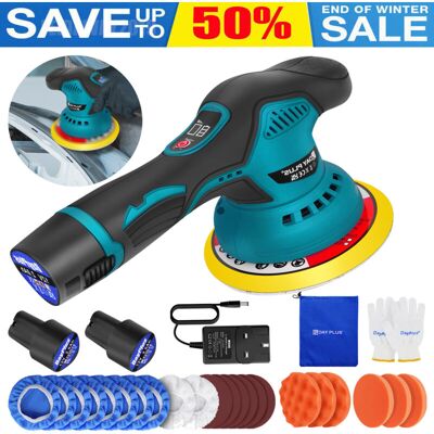 Briefness - Cordless Car Polisher Buffer Sander Auto Polishing Machine Pad Bonnet 2x Battery Briefness - Cordless Car Polisher Buffer Sander Auto Polishing Machine Pad Bonnet 2x Battery