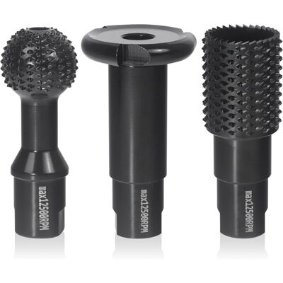 CSPARKV 3 Piece Wood Milling Cutter Set - Wood Carving Grinder Discs, Rotary Burrs, Gouge and Wood Chisels for 115/125 Grinders - Cutting Tools, Carpentry CSPARKV 3 Piece Wood Milling Cutter Set - Wood Carving Grinder Discs, Rotary Burrs, Gouge and Wood Chisels for 115/125 Grinders - Cutting Tools, Carpentry