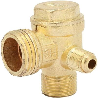 Csparkv - 4..1×3.7×3.7cm)Air Compressor Check Valve, 3 Port Brass Valve Pneumatic Accessory, for Central Pneumatic Air Compressor Csparkv - 4..1×3.7×3.7cm)Air Compressor Check Valve, 3 Port Brass Valve Pneumatic Accessory, for Central Pneumatic Air Compressor