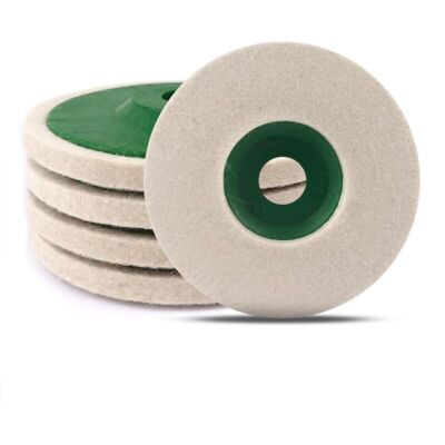 Csparkv - 5pcs 125mm Polishing Pad,DIA Angle Grinder Polishing Wheel,Wool Buffing Wheel for Drill Polishing Accessory(Hole Diameter: 22mm) Csparkv - 5pcs 125mm Polishing Pad,DIA Angle Grinder Polishing Wheel,Wool Buffing Wheel for Drill Polishing Accessory(Hole Diameter: 22mm)
