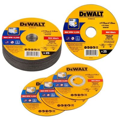 DEWALT - DT20593-QZ - 25 Pack - 115mm x 1mm - Discs DEWALT - DT20593-QZ - 25 Pack - 115mm x 1mm - Discs