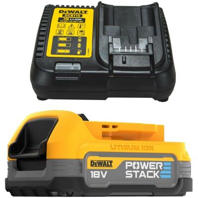 Dewalt DCB115 + DCBP034 - 18V Powerstack Compact Battery & Charger Starter Set Dewalt DCB115 + DCBP034 - 18V Powerstack Compact Battery & Charger Starter Set