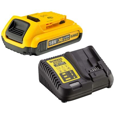 Dewalt - DCB183 xr 18v Lithium Ion Battery Pack 2.0Ah + DCB115 Charger Dewalt - DCB183 xr 18v Lithium Ion Battery Pack 2.0Ah + DCB115 Charger