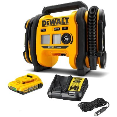 DeWalt DCC018 18V XR Cordless Inflator Triple Source + 18v Battery + Charger DeWalt DCC018 18V XR Cordless Inflator Triple Source + 18v Battery + Charger