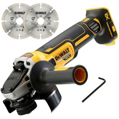 Dewalt DCG405N 18v XR Brushless Cordless 125mm Angle Grinder + 2 Diamond Blades Dewalt DCG405N 18v XR Brushless Cordless 125mm Angle Grinder + 2 Diamond Blades