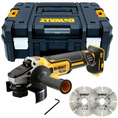 Dewalt DCG405NT 18v XR Brushless Cordless 125mm Angle Grinder + 2 Diamond Blades Dewalt DCG405NT 18v XR Brushless Cordless 125mm Angle Grinder + 2 Diamond Blades