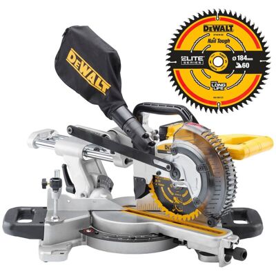 Dewalt DCS365N 18v Cordless XPS 184mm Mitre Saw XPS Shadow Line Model + 2 Blades Dewalt DCS365N 18v Cordless XPS 184mm Mitre Saw XPS Shadow Line Model + 2 Blades